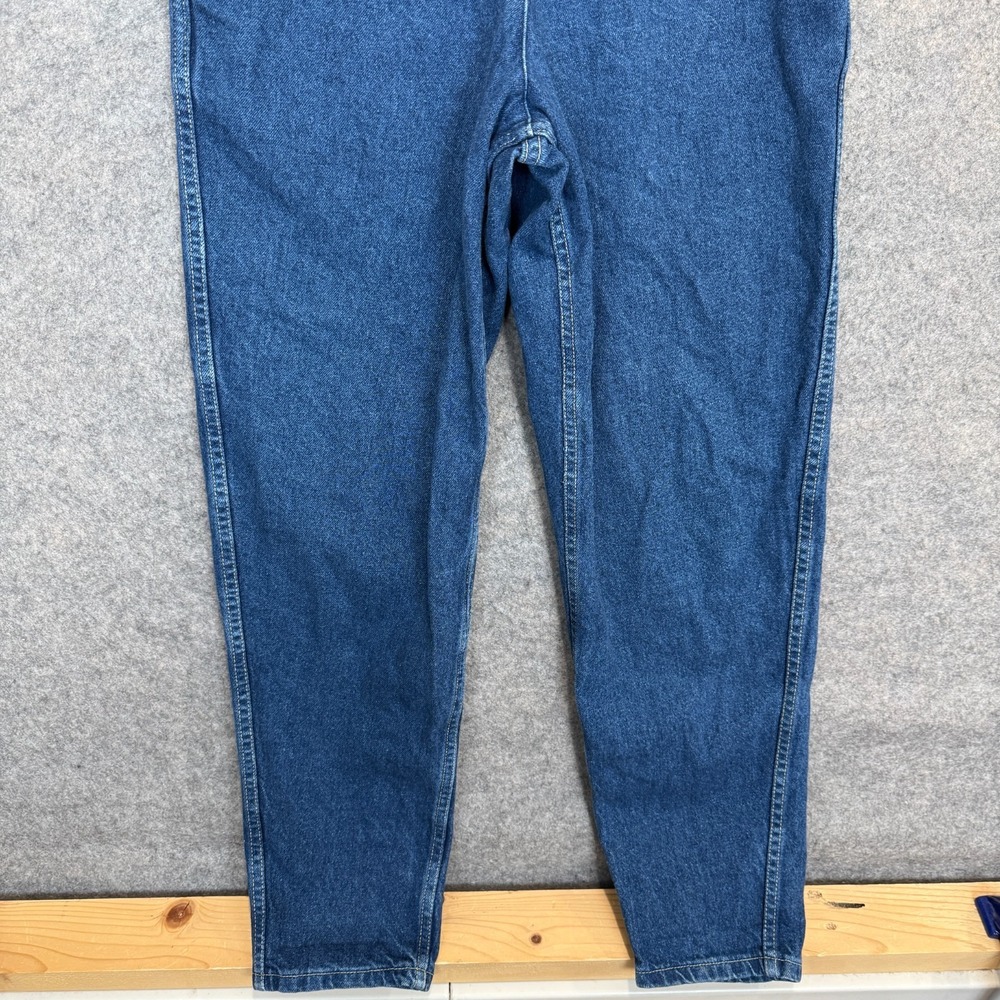Vintage Lee Denim Bib Overalls Womens 7/8 Blue Denim Tapered USA 80s 90s - Picture 3 of 16